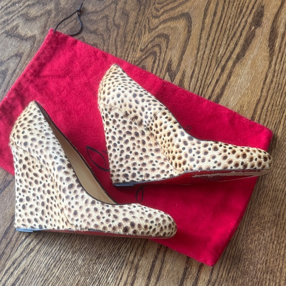 Christian Louboutin Leopard Print Wedges - Picture 4 of 6